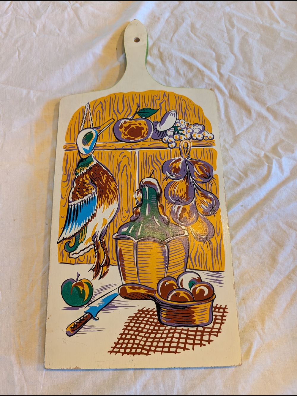 2/40$ Vintage Yellow Kitchen Scene Wall Plaque